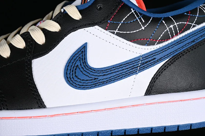 All categories Air Jordan Jordan series basketball shoes Air Jordan 1 Low Z version Air Jordan 1 Low SE AJ1 Joe 1 blue and black sashimi embroidery style low-top cultural casual sneakers FV3622-141